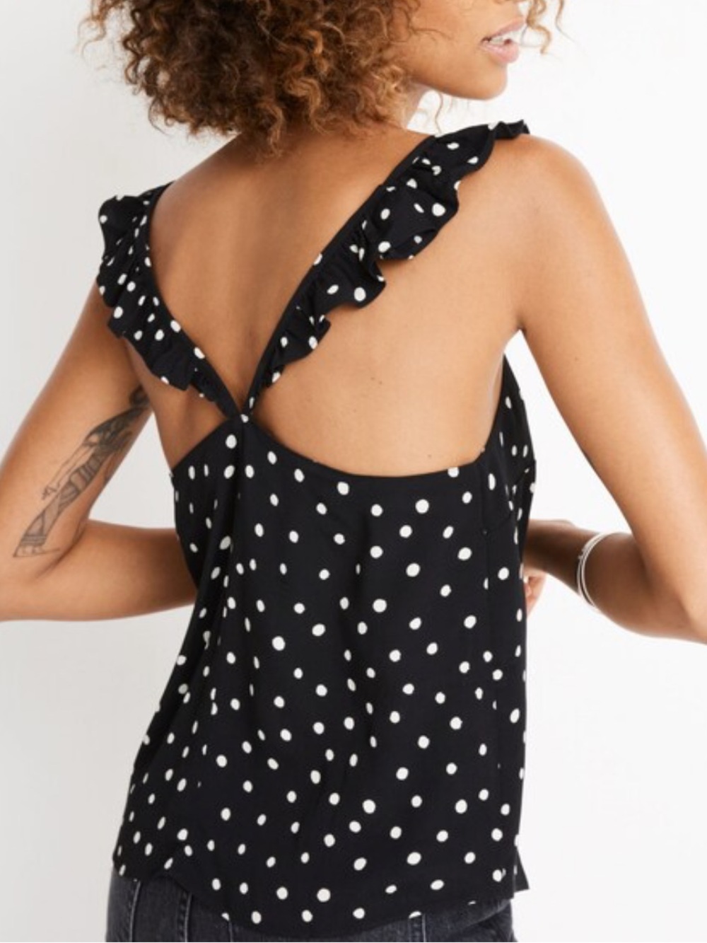 Madewell Ruffle-Strap Cami Top in Painted
Dots